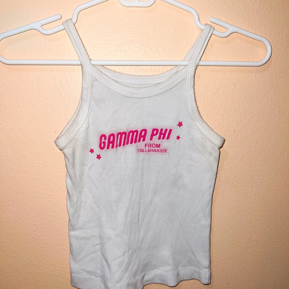 Gamma Phi Beta (Tallahassee) White Tank Top